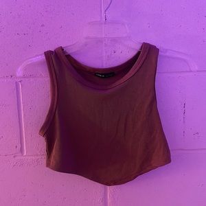 Brown crop top, size small. Worn once.